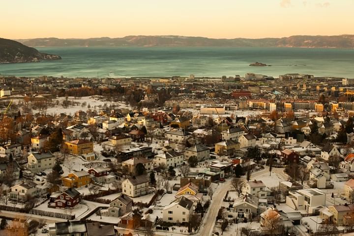 Trondheim, Norwegia widok z góry