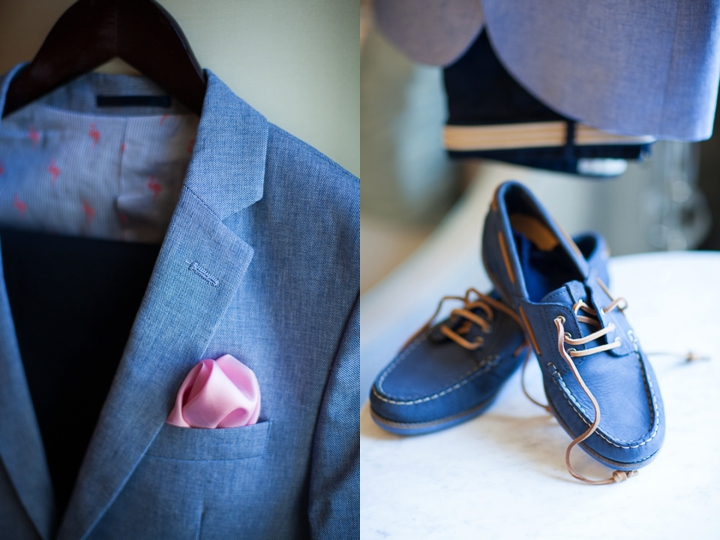 niebieski garnitur buty ślub zdjęcie